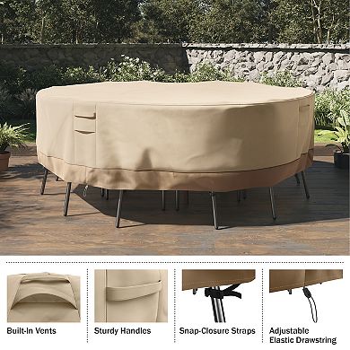 Pure Garden 94-in. Heavy-Duty Round Outdoor Patio Table Cover