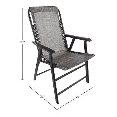 Pure Garden 2-pc. Folding Indoor / Outdoor Lawn Camping Chair Set