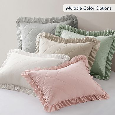 510 Design Phoebe Diamond Quilted Ruffle Edge Comforter Set