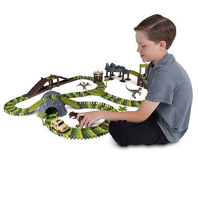 NKOK WowWorld: Deluxe Dino Safari Track 311-Piece Toy Playset