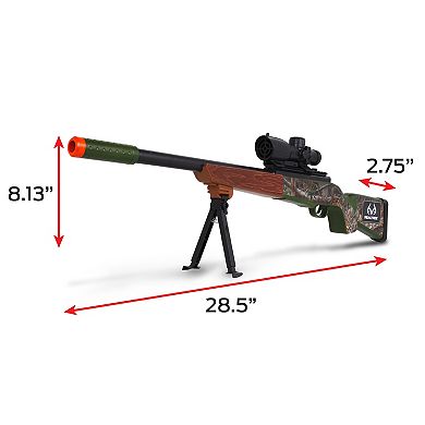 NKOK RealTree: Soft Dart Hunting Rifle, 12 Soft Darts & Practice Target Set