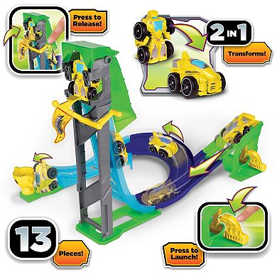 NKOK Supreme Machines: Vertical Launcher Track Racer-Bot 13-Piece Set