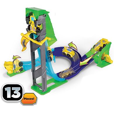 NKOK Supreme Machines: Vertical Launcher Track Racer-Bot 13-Piece Set