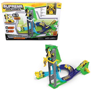 NKOK Supreme Machines: Vertical Launcher Track Racer-Bot 13-Piece Set