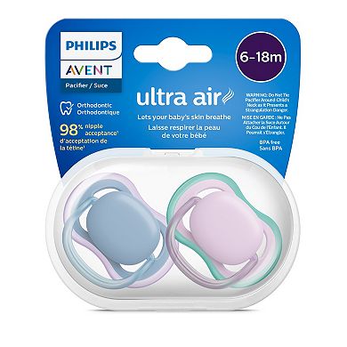 Philips Avent Ultra Air Infant Pacifier 4-Pack with Sterilizer Carry Case