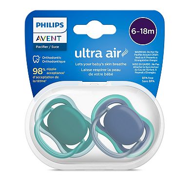 Philips Avent Ultra Air Pacifier 4-Pack with Sterilizer Carry Case