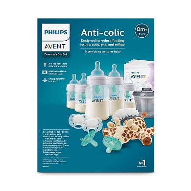 Philips Avent Newborn Anti-Colic Baby Bottle With AirFree Vent Essentials Gift Set