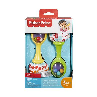Fisher-Price 2-Piece Baby Rattle ‘n Rock Maracas Toy Set