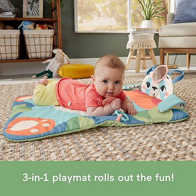 Fisher-Price Planet Friends Roly-Poly Panda Baby Activity Play Mat with 2 Toys