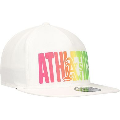 Men's New Era White Oakland Athletics Spring Spectrum Golfer Snapback Hat