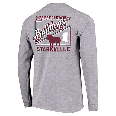 Youth Gray Mississippi State Bulldogs Retro Script Long Sleeve T-Shirt