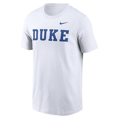 Men's Nike White Duke Blue Devils Primetime Evergreen Wordmark T-Shirt