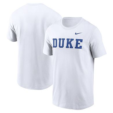 Men's Nike White Duke Blue Devils Primetime Evergreen Wordmark T-Shirt