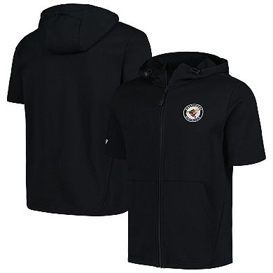 Men's Levelwear Black Baltimore Orioles Recruit Short Sleeve Full-Zip Hoodie