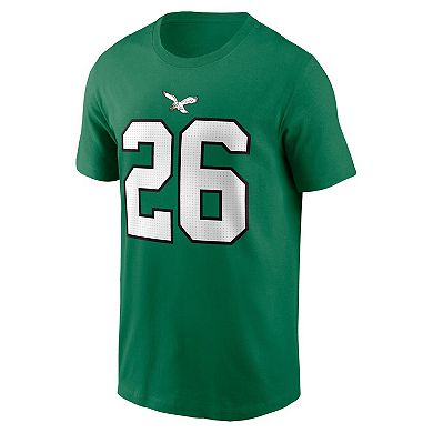 Men's Nike Saquon Barkley Kelly Green Philadelphia Eagles Player Name & Number T-Shirt