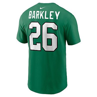 Men's Nike Saquon Barkley Kelly Green Philadelphia Eagles Player Name & Number T-Shirt