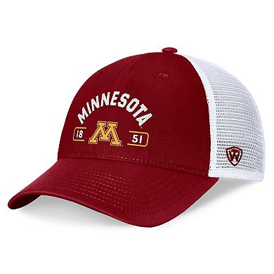 Men's Top of the World Maroon/White Minnesota Golden Gophers Free Kick Trucker Adjustable Hat