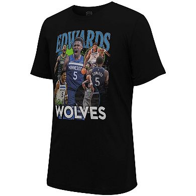 Unisex Stadium Essentials Anthony Edwards Black Minnesota Timberwolves Player Crossroads T-Shirt