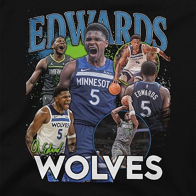 Unisex Stadium Essentials Anthony Edwards Black Minnesota Timberwolves Player Crossroads T-Shirt