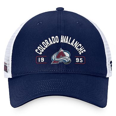 Men's Fanatics Navy/White Colorado Avalanche Free Kick Trucker Adjustable Hat