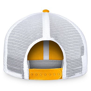 Men's Fanatics Gold/White Nashville Predators Free Kick Trucker Adjustable Hat