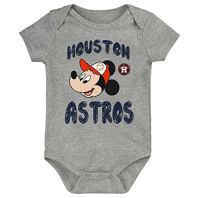 Infant Houston Astros Three-Pack Winning Team Bodysuit Set