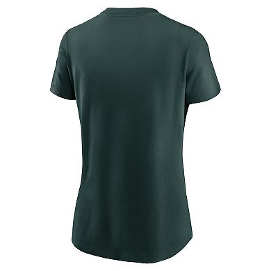 Women's Nike Green Michigan State Spartans Primetime Evergreen Logo T-Shirt