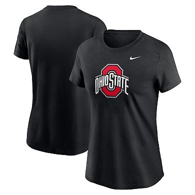 Women's Nike Black Ohio State Buckeyes Primetime Evergreen Logo T-Shirt