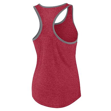 Women's  Fanatics Heather Red Tampa Bay Buccaneers Fuel Racerback Tank Top