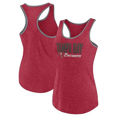 Women's  Fanatics Heather Red Tampa Bay Buccaneers Fuel Racerback Tank Top