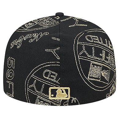 Men's New Era Black Oakland Athletics 59FIFTY Day Allover Fitted Hat