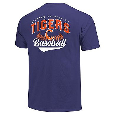 Men's Purple Clemson Tigers Baseball Comfort Colors T-Shirt