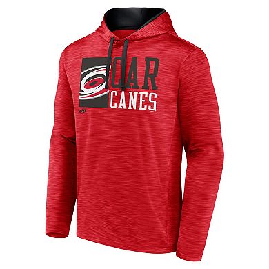 Men's Fanatics Red Carolina Hurricanes Never Quit Pullover Hoodie