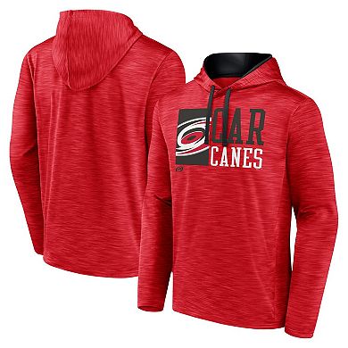 Men's Fanatics Red Carolina Hurricanes Never Quit Pullover Hoodie