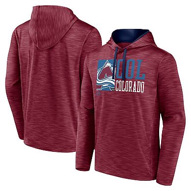 Men's Fanatics Burgundy Colorado Avalanche Never Quit Pullover Hoodie