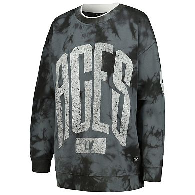 Women's The Wild Collective Charcoal Las Vegas Aces Overdye Pullover Sweatshirt