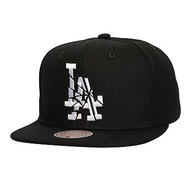 Men's Mitchell & Ness Black Los Angeles Dodgers Shattered Snapback Hat