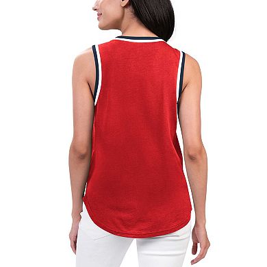 Women's G-III 4Her by Carl Banks Red Washington Nationals Strategy Tank Top