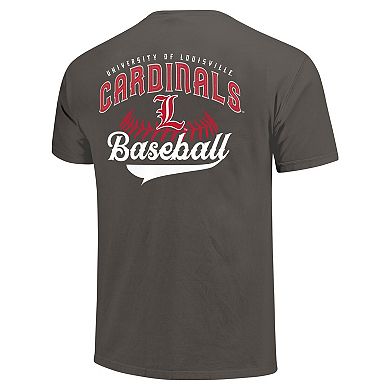 Men's Graphite Louisville Cardinals Baseball Comfort Colors T-Shirt