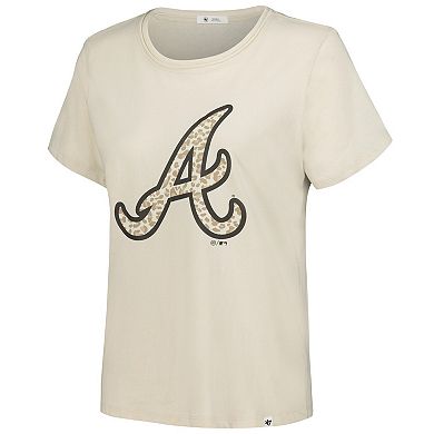 Women's '47 Oatmeal Atlanta Braves Imprint Frankie T-Shirt