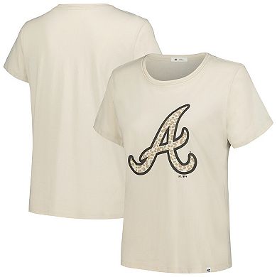 Women's '47 Oatmeal Atlanta Braves Imprint Frankie T-Shirt