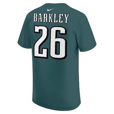 Youth Nike Saquon Barkley Midnight Green Philadelphia Eagles Player Name & Number T-Shirt