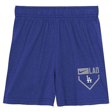 Preschool Nike White/Royal Los Angeles Dodgers Two-Piece T-Shirt & Shorts Set