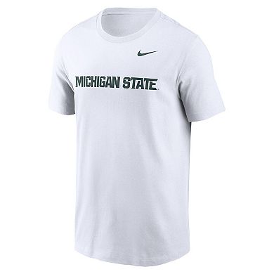 Men's Nike White Michigan State Spartans Primetime Evergreen Wordmark T-Shirt