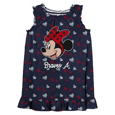 Infant Atlanta Braves Minnie's Bow Tank Top & Cover 2-Pack Set