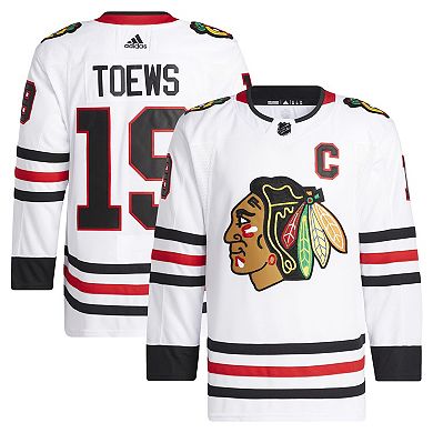 Men's adidas Jonathan Toews White Chicago Blackhawks Away Primegreen Authentic Pro Player Jersey