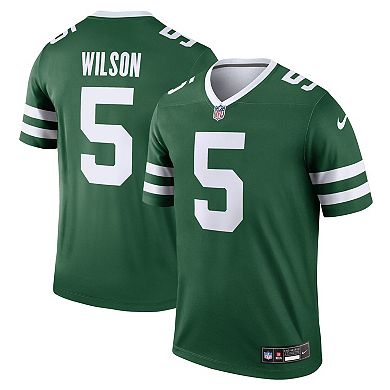 Men's Nike Garrett Wilson Legacy Green New York Jets Legend Jersey