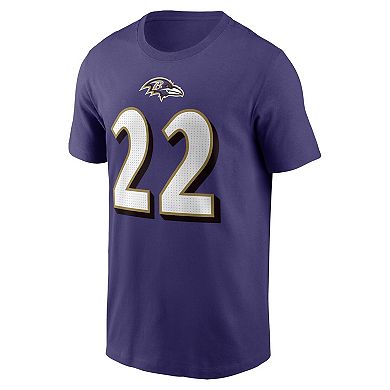 Men's Nike Derrick Henry Purple Baltimore Ravens Player Name & Number T-Shirt