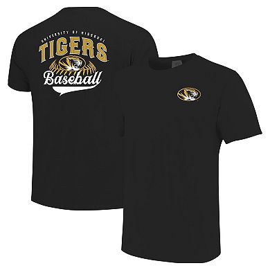 Men's Black Missouri Tigers Baseball Comfort Colors T-Shirt