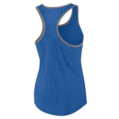 Women's Fanatics Heather Royal Los Angeles Dodgers Fuel Racerback Tank Top